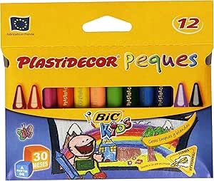 BIC Plastidecor Peques, Estuche Con 12 Ceras, Tamaño Único ...