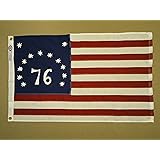 Ruffin Flag CompanyBulldog Bennington Spirit of '76 Indoor Outdoor Sewn Cotton Flag Grommets 3' X 5'