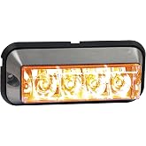 Buyers Products 8891004 Amber LED Strobe Warning Light, 5 Inch, Raised | Amber LED Strobe Warning Light Improves Work Truck And Trailer Visibility With Rugged IP67-Rated Construction And Easy Wiring