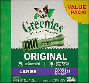 GREENIES Original Large Dog Natural Dental Treats (50 -100 lb. dogs)