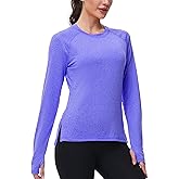 isnowood Women's Sun Protection Long Sleeve Shirts, UPF 50+ UV Rash Guard Swim Clothing, Workout Hiking Running Athletic Tops