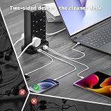 toomke Tower Extension Lead 18 in 1 with USB C Slots 12 AC Outlets 6 USB Ports view 4
