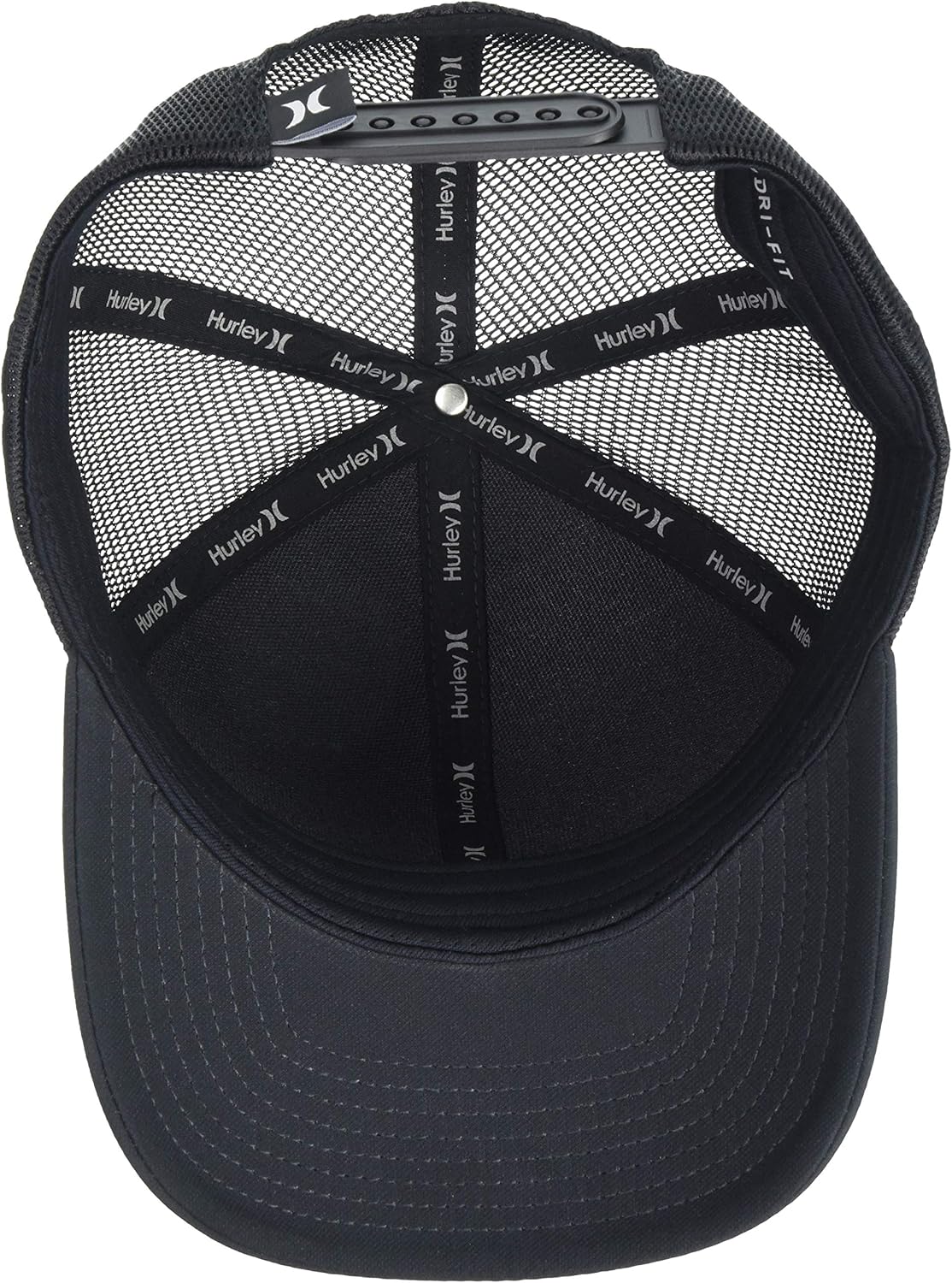 Hurley Men's League Dri-Fit Snapback Baseball Cap, Black, One Size: Clothing