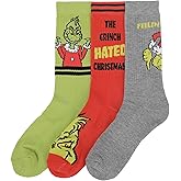 Bioworld The Grinch Hated Christmas Athletic Crew Socks 3 Pack