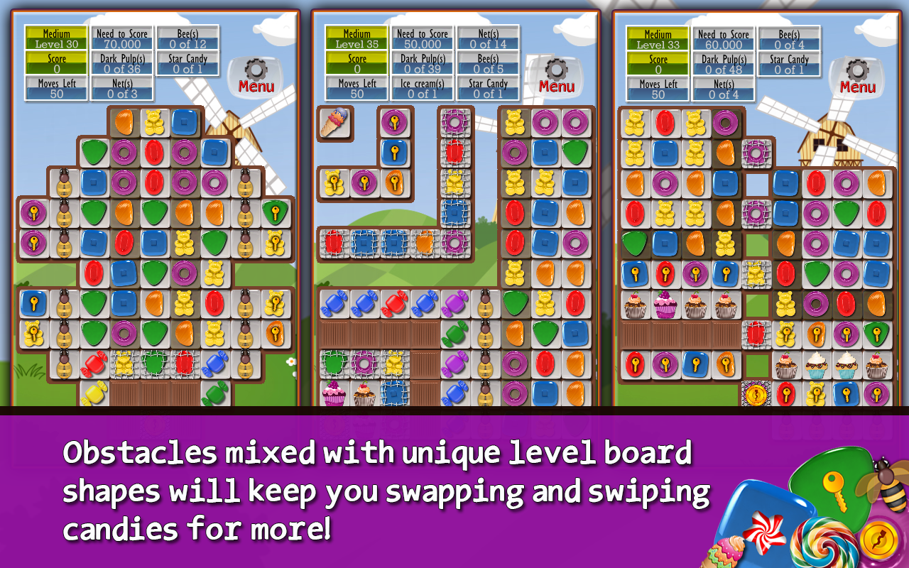 Sugar Drops - Match three puzzle - Thumbnail 4