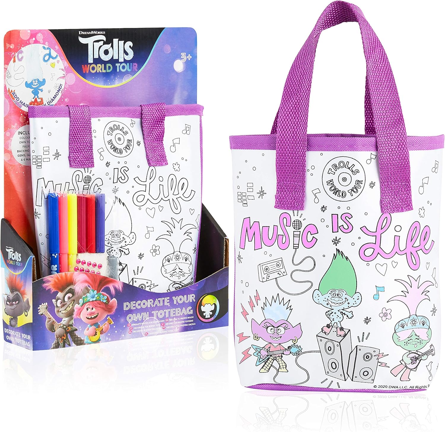 Jeu Creatif Fille Des 3 Ans Trolls Loisir Creatif Enfant Avec Feutres Coloriage Sac A Colrier Et Strass Activites Manuelles Pour Enfants Idee Cadeau Anniversaire Poppy Tournee Mondiale Boites De Feutres Jeux
