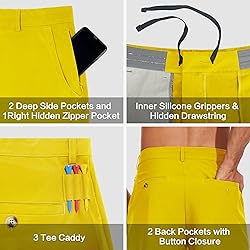JWM Mens 7" Stretch Golf Shorts - Lightweight