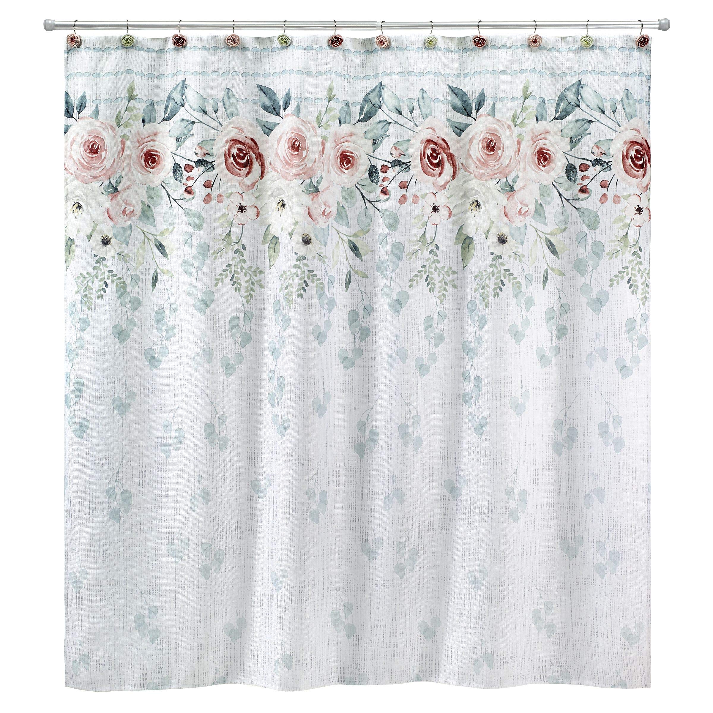 Avanti Linens - Fabric Shower Curtain, Floral Bathroom Decor (Spring Garden Collection, 72") — image 1