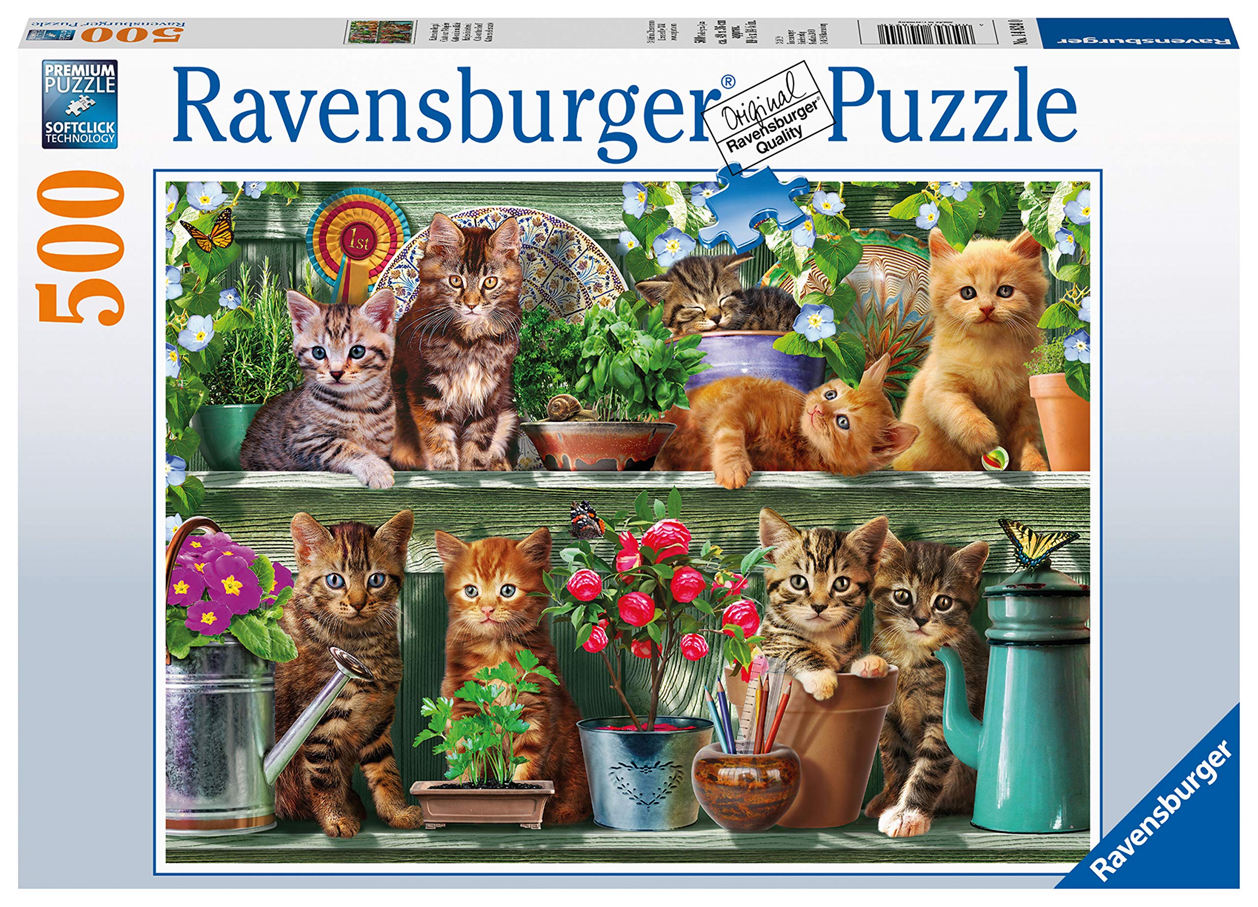 Ravensburger Cats on The Shelf 500 Piece Jigsaw Puzzle for Adults and Kids Age 10 Up — image 1