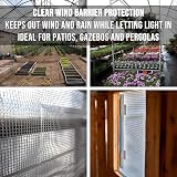 SolaDirect 4m x 4m Clear Tarpaulin 100GSM Heavy-Duty Waterproof view 3