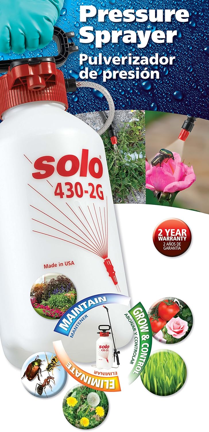 Solo 430-2G 2-Gallon Farm and Garden Sprayer with Nozzle Tips for Multiple Spraying Needs : Lawn And Garden Sprayers : Garden & Outdoor