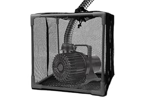 FENYUAN Pond Pump Filter Bag, 10 Inch Anti-Clogging Pump Barrier Mesh Filter Box with Sturdy Stand Cube Mounting Bracket for Waterfall, Swimming Pool