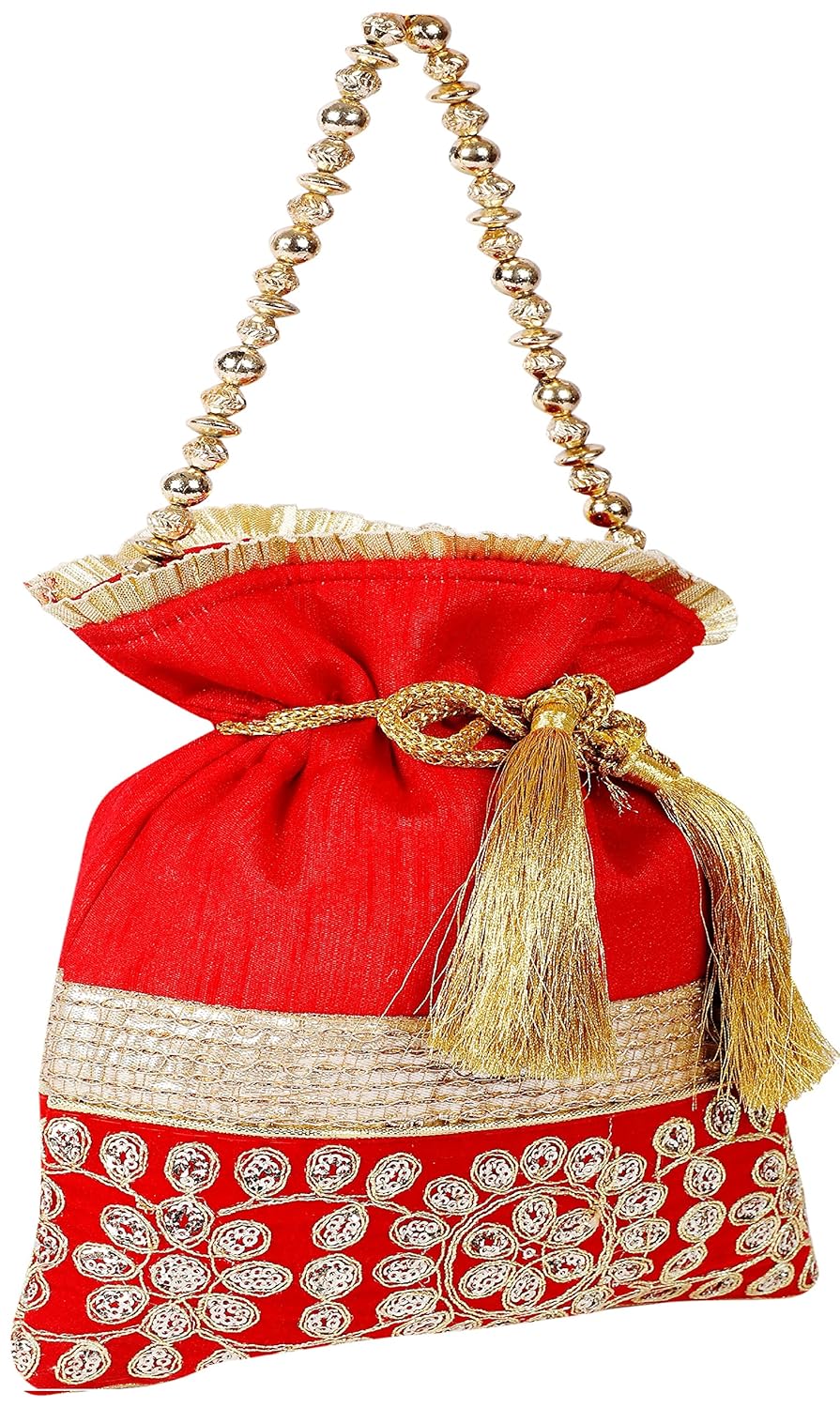 bombay haat women's potli (red, gp000p)