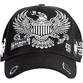 Red Monkey Designs Americana Black RM1465 New Limited Edition Trucker Snapback Hat Cap