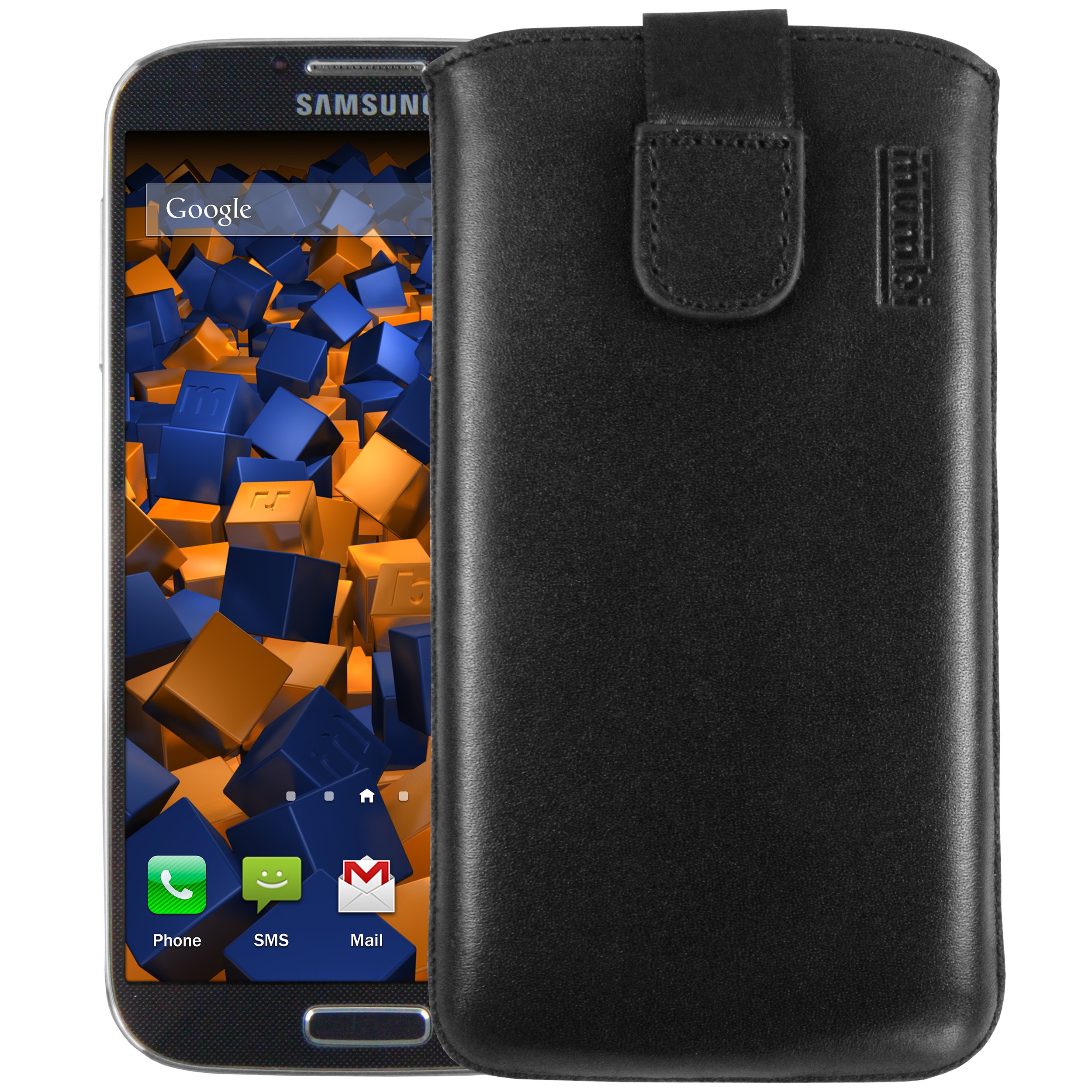 mumbi Genuine Leather Case with Tab Closure for Samsung Galaxy S4