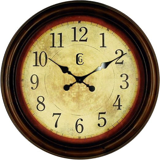 Geneva 24" Wood Wall Clock Home & Kitchen