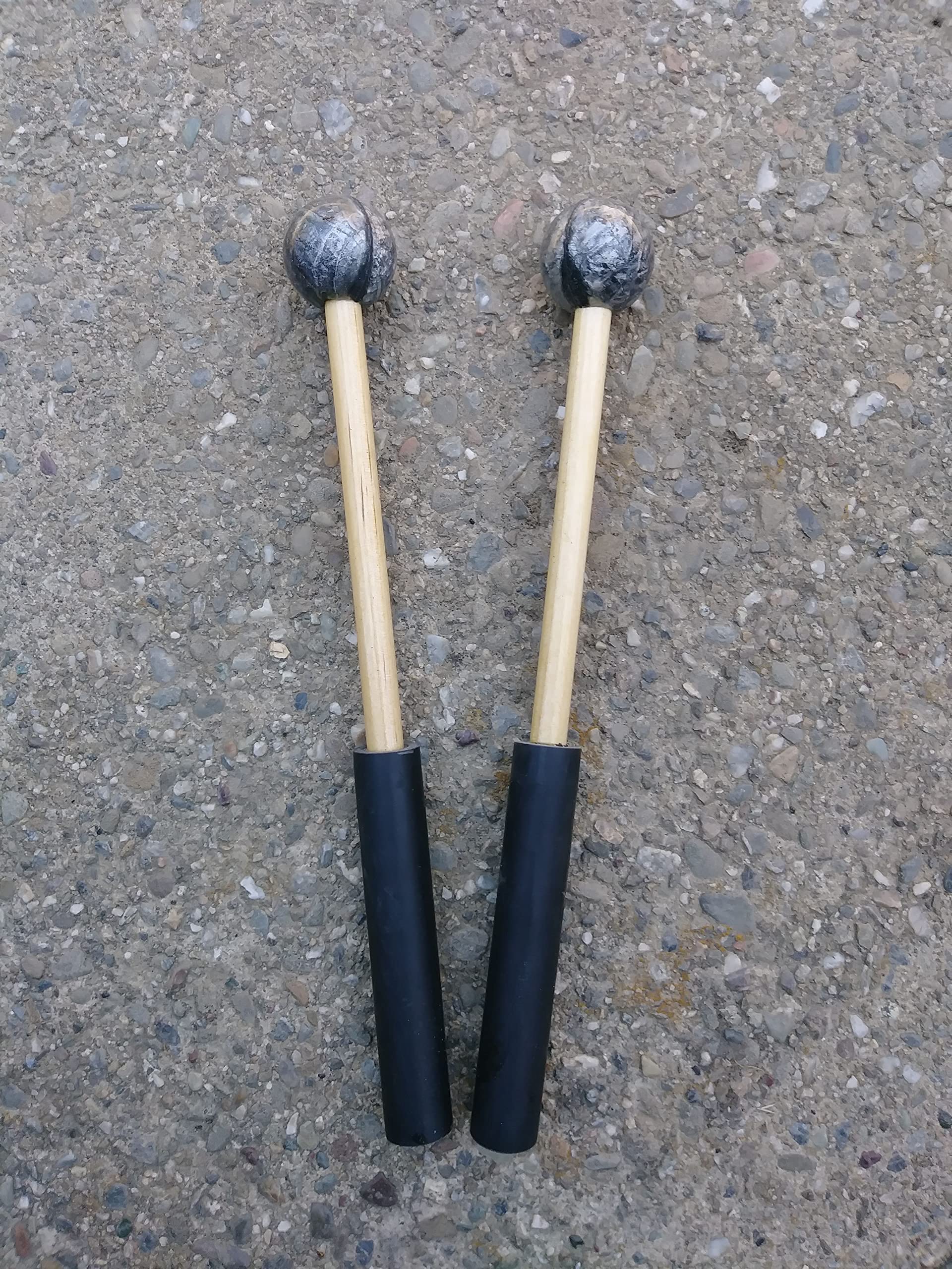 TDM2-Solid Mallets, Black, Musical Instrument Accessory, Mallets, 407722031, 5496134031, 8" Long, 1" Diameter, Great Balance And Bounce