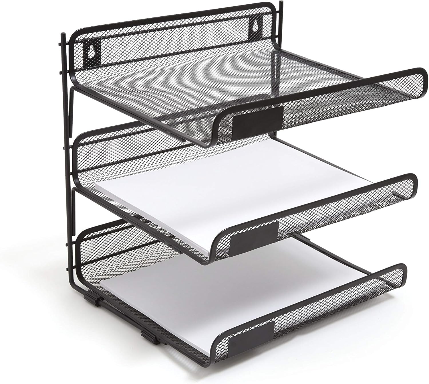 TRU RED TR57556CC 3 Compartment Wire Mesh File Organizer