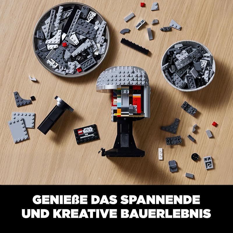 Star Wars Mandalorianer Helm Modell, Sammlerstück Zimmer-Deko und EIN tolles Geschenk für Erwachsene, Bausatz, Männer, Frauen, Mama, Papa, Sammler-Geschenkidee 75328 — Foto 4 von 8