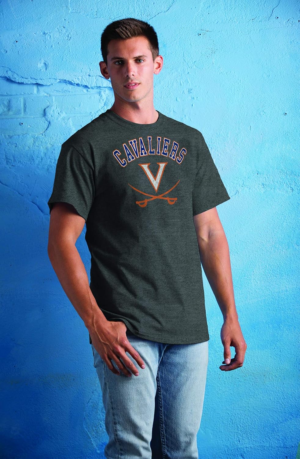Elite Fan Shop NCAA T Shirt Charcoal Vintage : Clothing