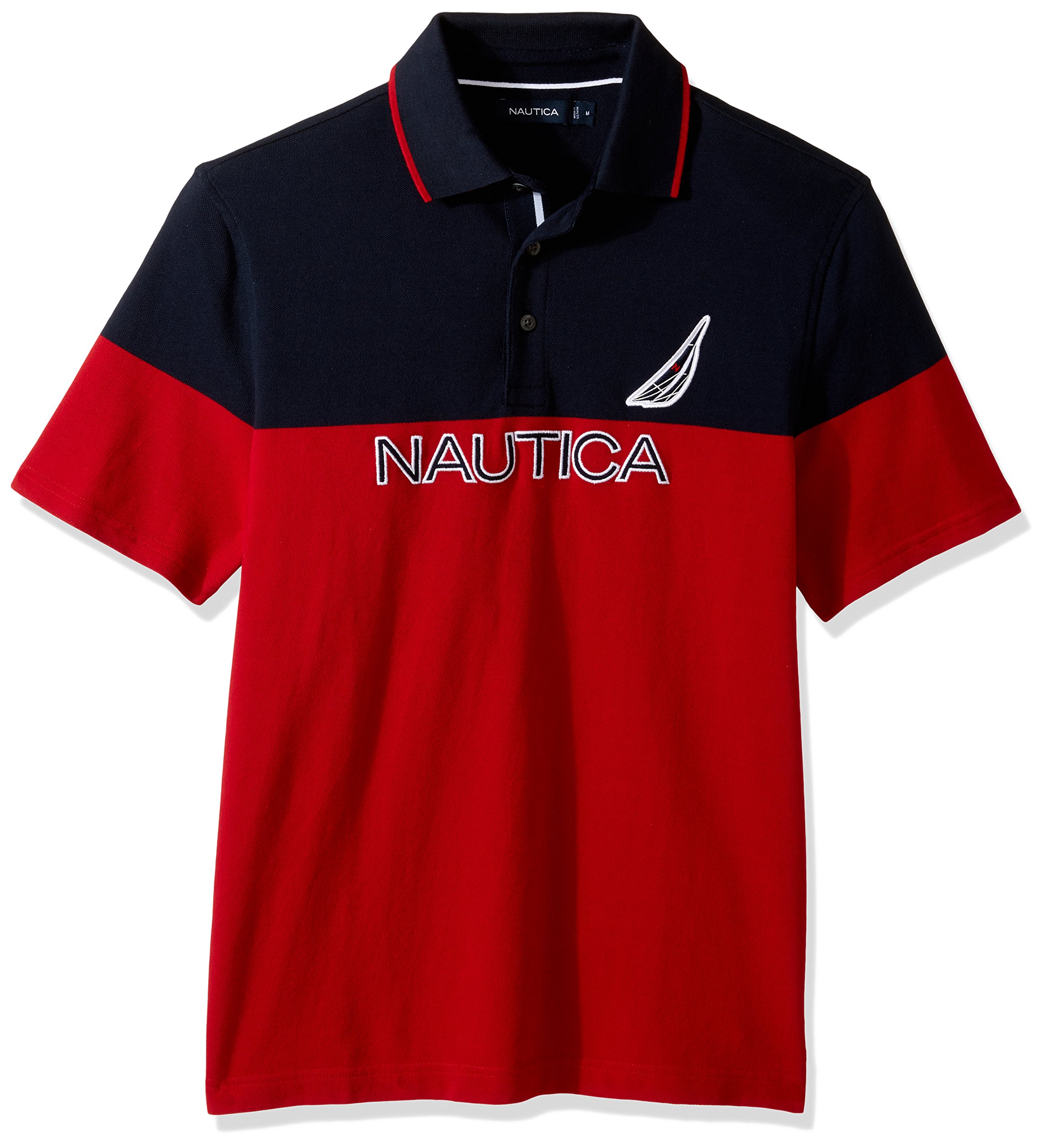Nautica Classic Fit Short Sleeve Colorblock Polo Shirt Nautical Fashions