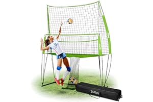 ZIVPLAY Volleyball Training Equipment Volleyball Practice Net Equipment Serve Trainer Net 11x8ft Wide for Hitting and Serving Practice at Backyard with 4 Adjustable Heights