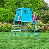 TP Toys Explorer Metal Climbing Frame with Den and Platform Blue view 2