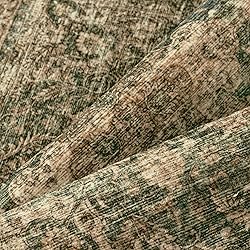 WondRg 2x6 Washable Green Vintage Runner Rug for