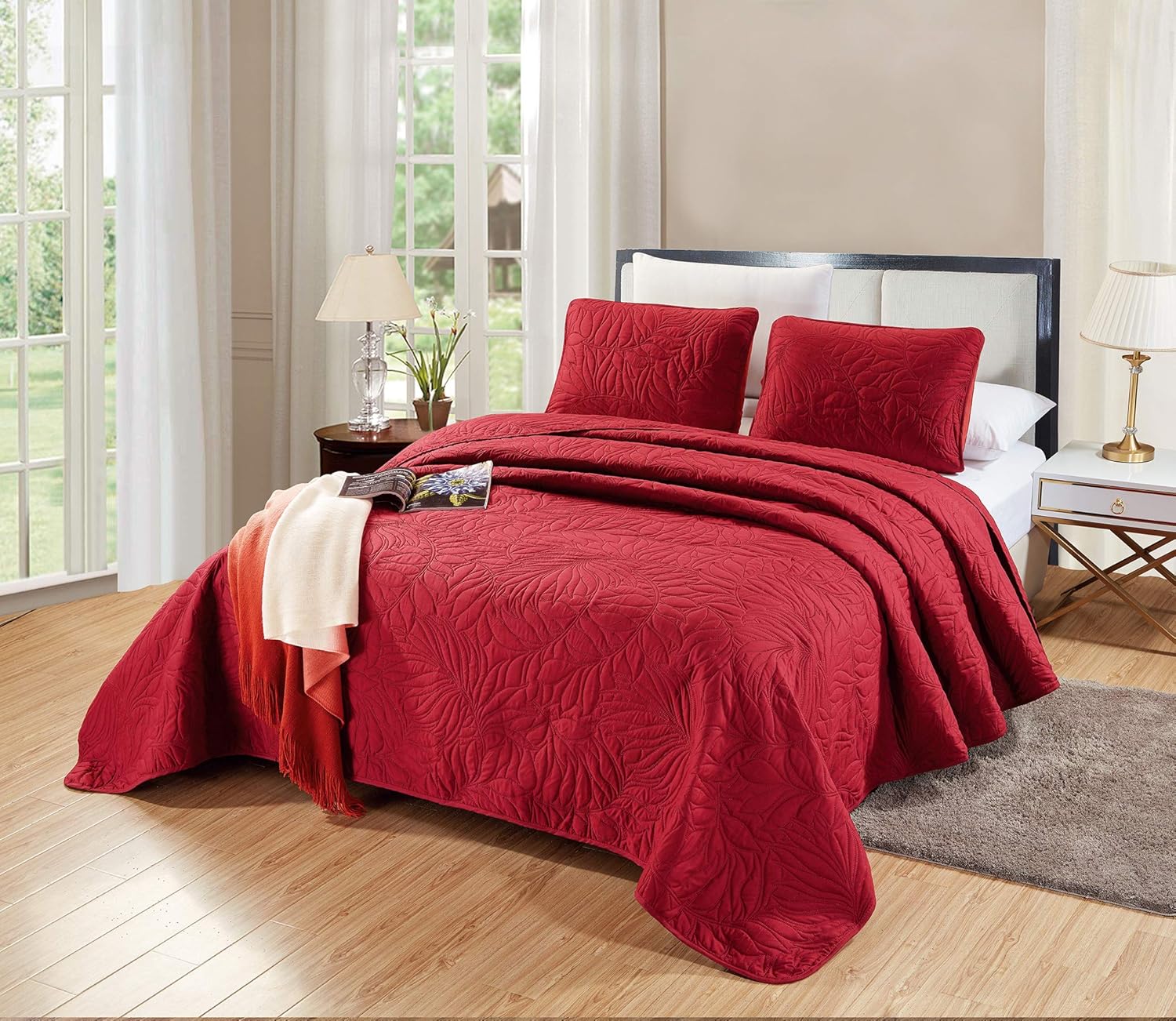 Best Burgundy Leafy Bedding