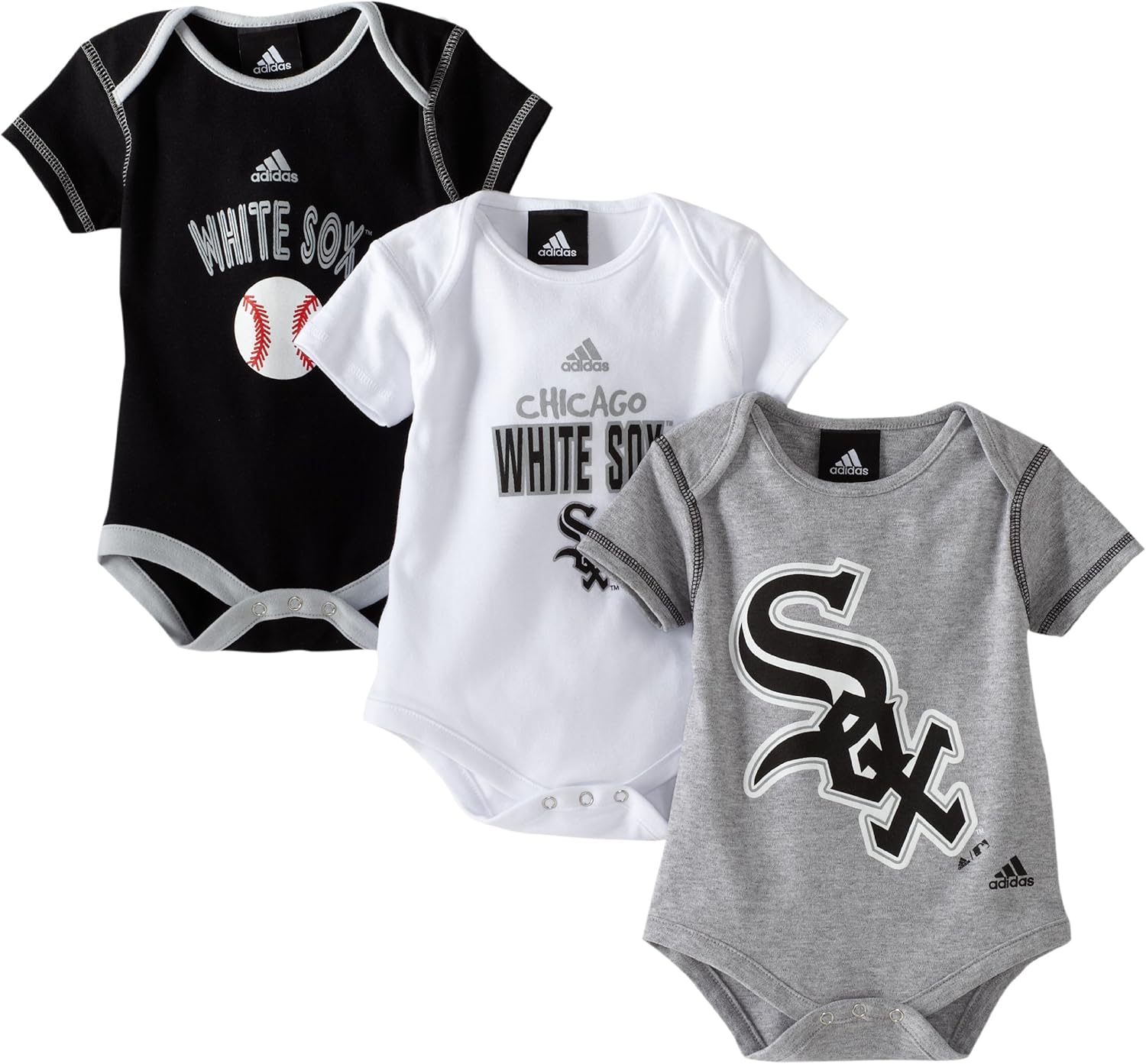 MLB Infant Chicago White Sox 3 Piece Bodysuit Set (Multi