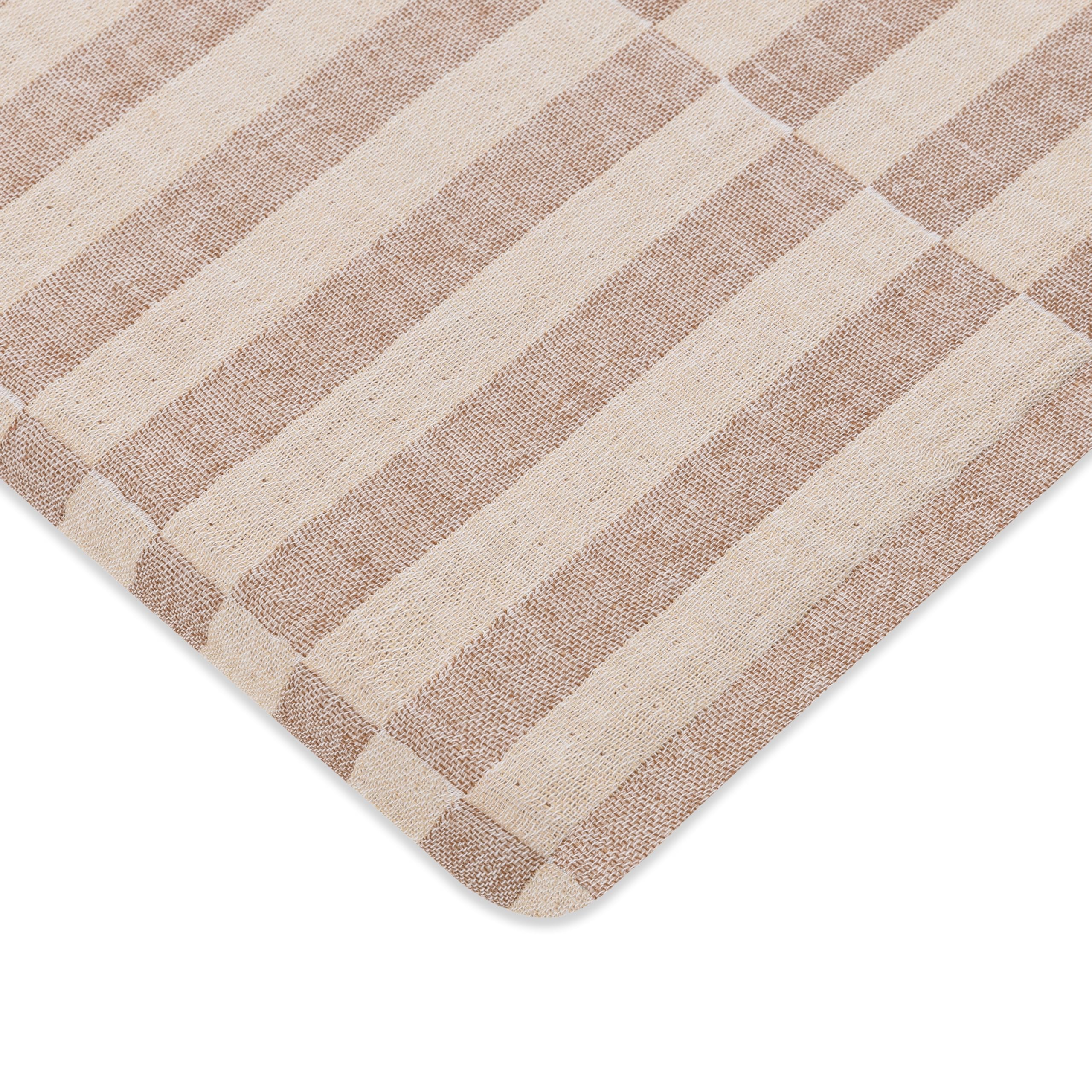 Photo 1 of Babyletto Muslin Baby Bassinet Sheets for Girls & Boys - GOTS Certified Breathable Organic Cotton Cover - 360° Fitted, Soft & Cozy Rectangle Bedside Bassinet Sheets, Cocoa Offset Stripe