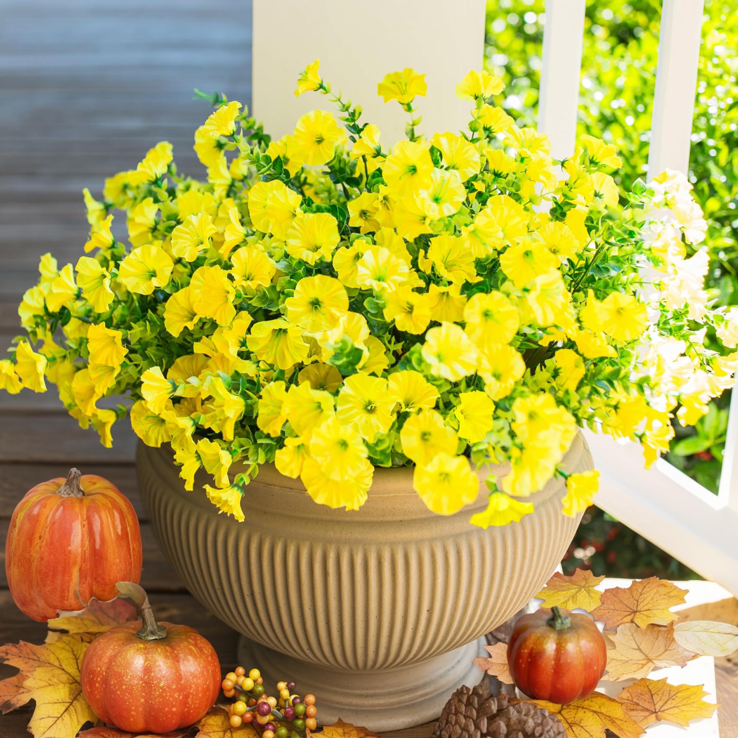 Artificial Faux Outdoor Outside Flowers Plants for Fall Autumn 12