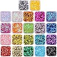 DIYASY 9800 Pcs 6MM Bulk Loose Sequins, Round Embroidery Sequins Cup Craft Sequin with Holes for DIY 22 Colors