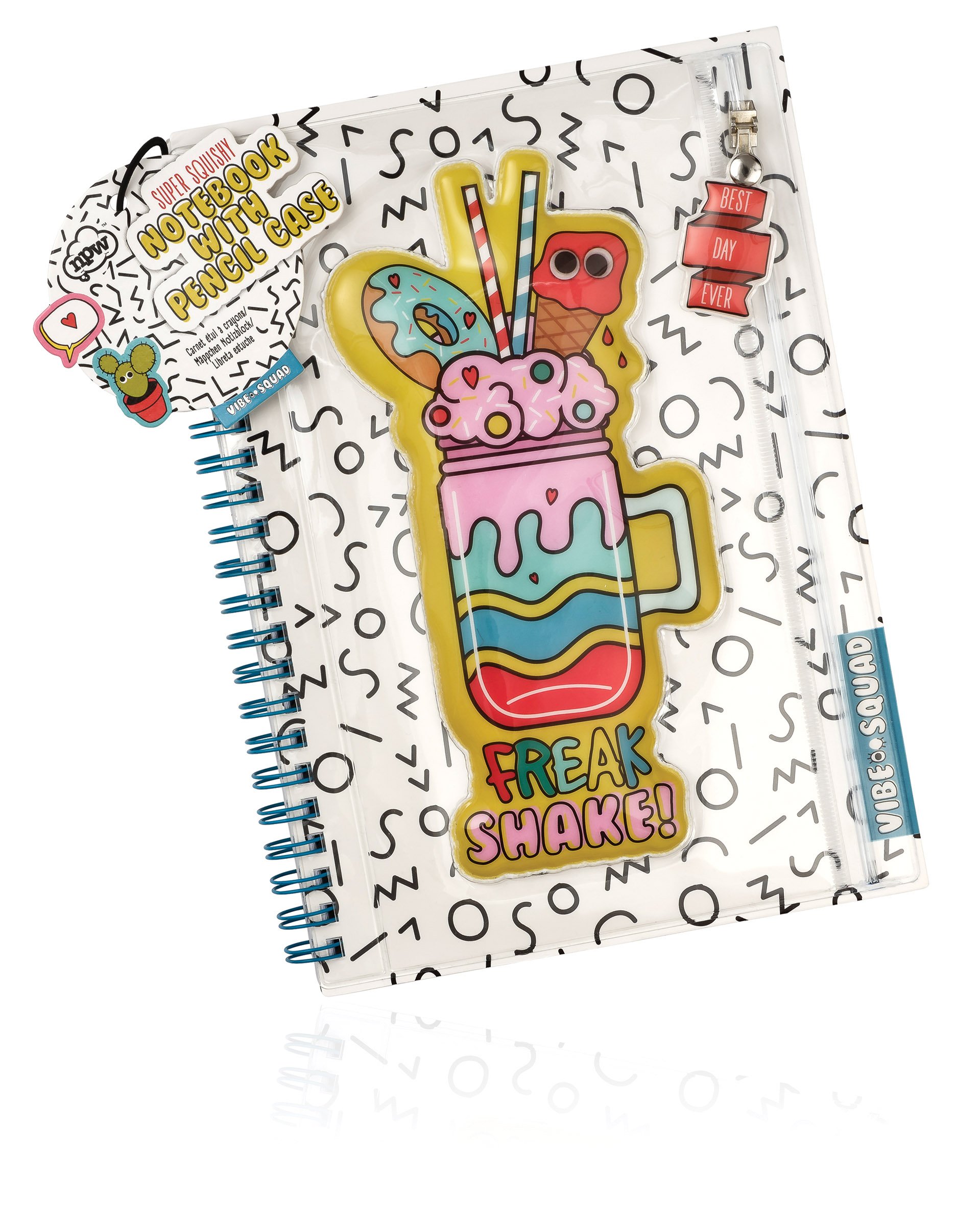 NPW Spiral Bound Note Book Notepad W/ Pencil Case - Vibe Squad Pencil Case Notebook