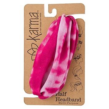 Amazon Com Karma Gifts Half Headband Pink Tie Dye Home Kitchen