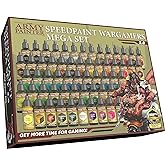 The Army Painter, Speedpaint 2.0 Wargamers Mega Set, 60 x 18 ml | Acrylic Contrast Paint Set incl. 4 Metallics, 1 Medium &amp; 1 Free Brush, Miniature Model Painting, DnD &amp; Warhammer Figures