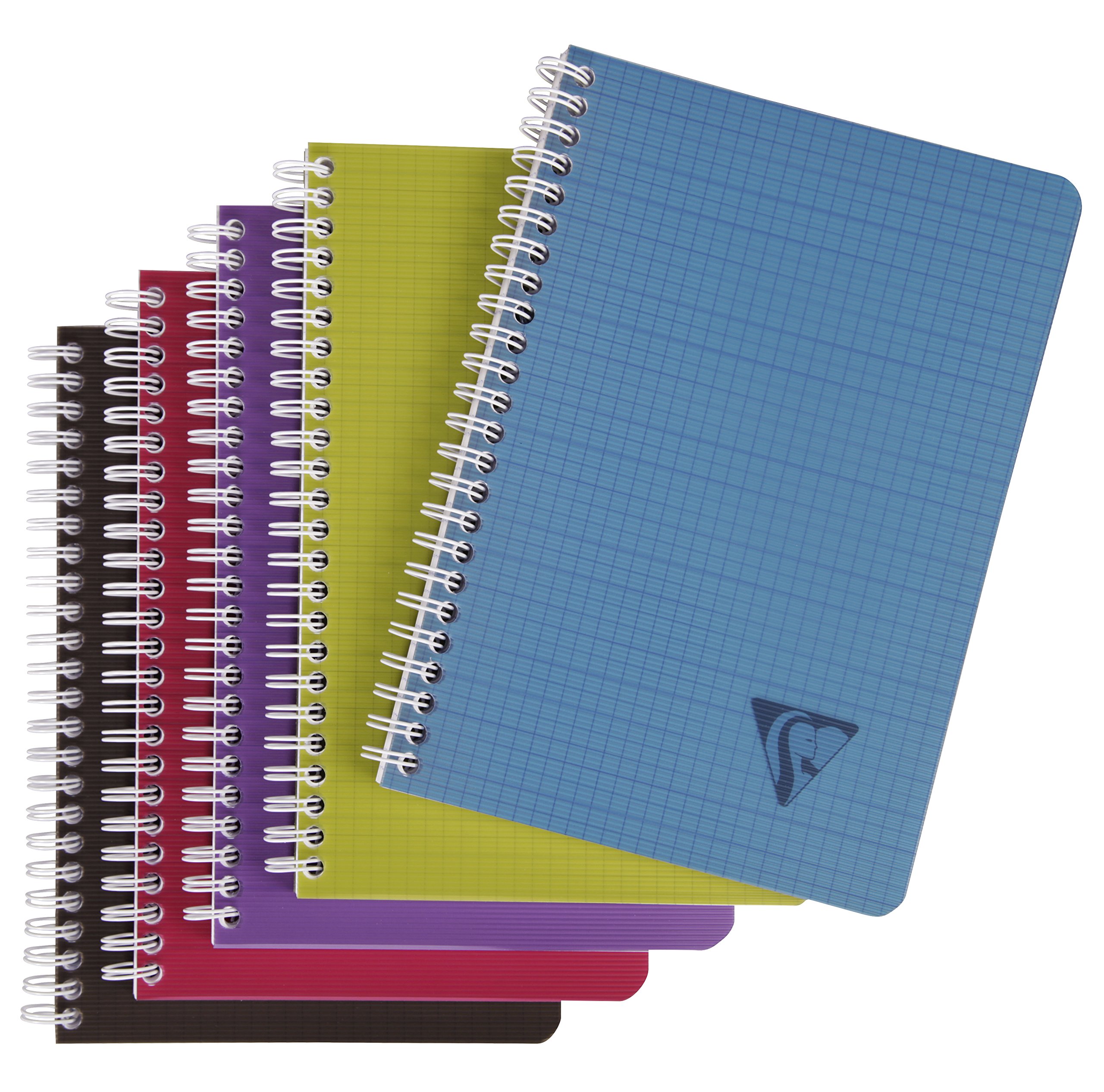 Clairefontaine 329506C Collection LiniColour Intensive Spiral Notebook - A5 14,8x21- 180 Small Squares Pages - White Paper 90 g - Polypro Cover - Random Colour