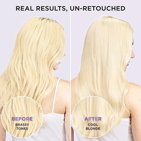 L’OREAL PARIS SULFATE FREE BRASS TONING PURPLE SHAMPOO FOR BLONDE, BLEACHED, SILVER, OR BROWN HIGHLIGHTED HAIR, EVERPURE, 6.8 FL OZ (PACKAGING MAY VARY)