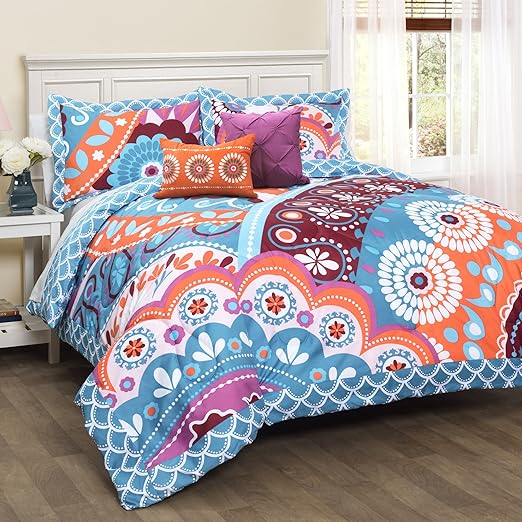 Amazon Com Lush Decor Lush Decor Maya 5 Piece Comforter Set King