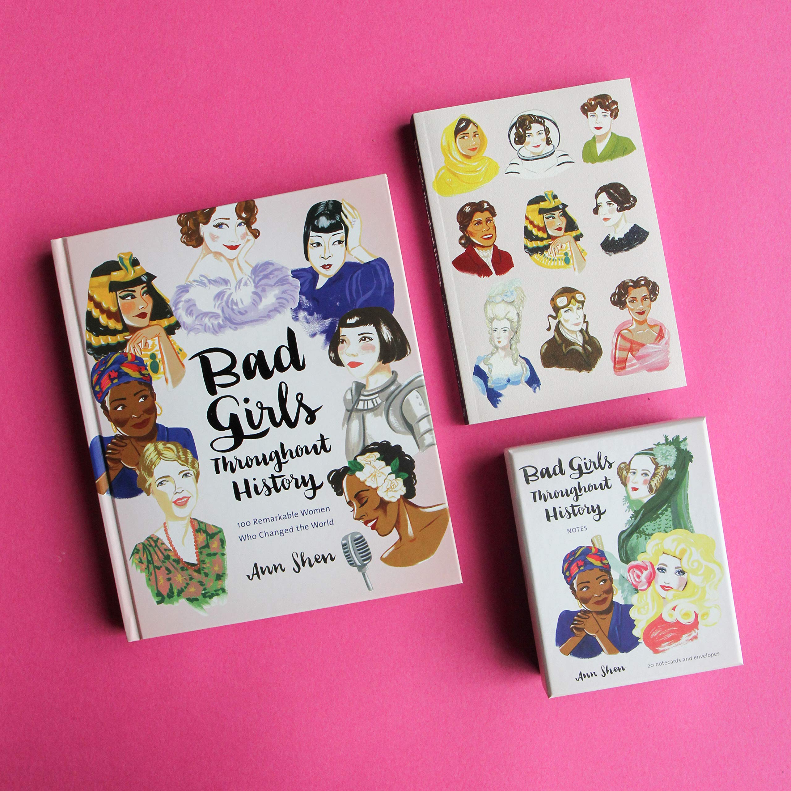 Bad Girls Throughout History Notes: 20 Notecards and Envelopes (Feminist Cards by Ann Shen, Women Empowerment Gifts)