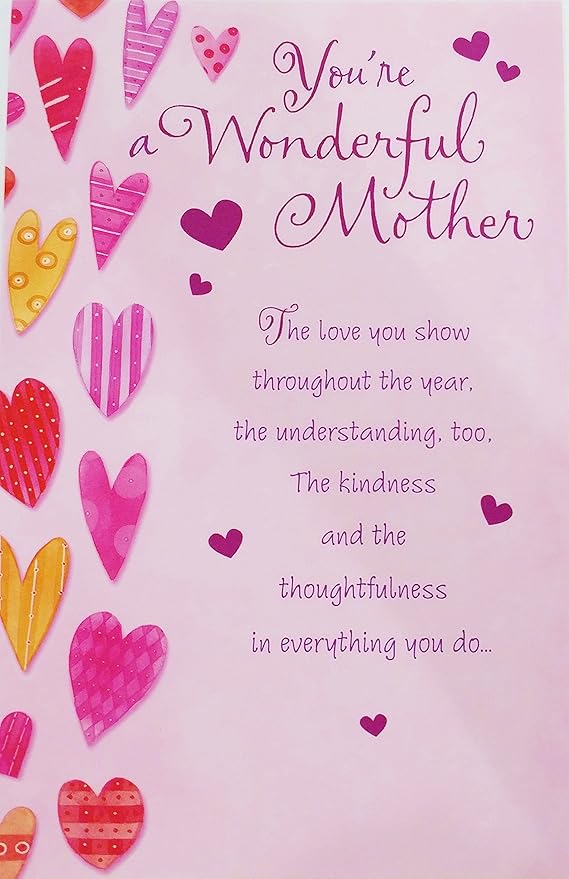 You're a Wonderful Mother Happy Valentine's Day Greeting Card "This Valentine brings so much
