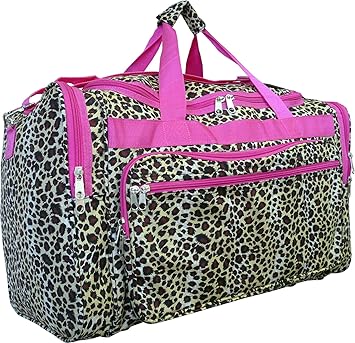 pink leopard luggage