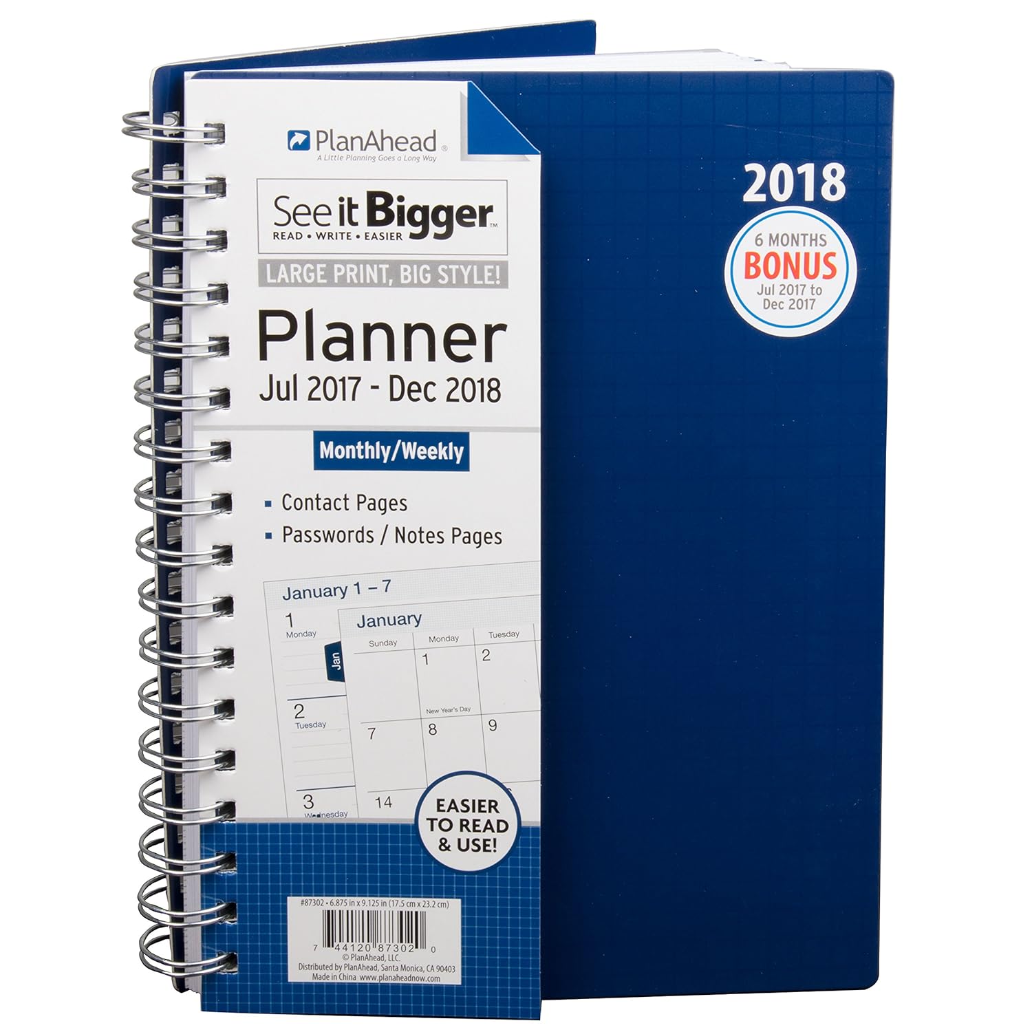 PlanAhead See It Bigger 2018 Planner 18 Month Large Print Weekly planahead-see-it-bigger-2018-planner-18-month-large-print-weekly