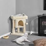 Yaheetech Cat Tree Tower for Kitten Cats Beige with Top Perch Condo view 6