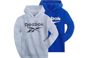 Reebok Boys Fashion Hoodie Sweatshirts 2 Pack Fleece Hoodies for Boys Size 8-20