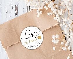 Love is Sweet Favor Stickers - Love is Sweet Enjoy