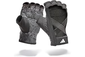 Adidas Women's Training Gloves - Fingerless with Padded Grip, for Weightlifting, Pull Ups, Dumbbells & Rowing Machine, Gym Ac