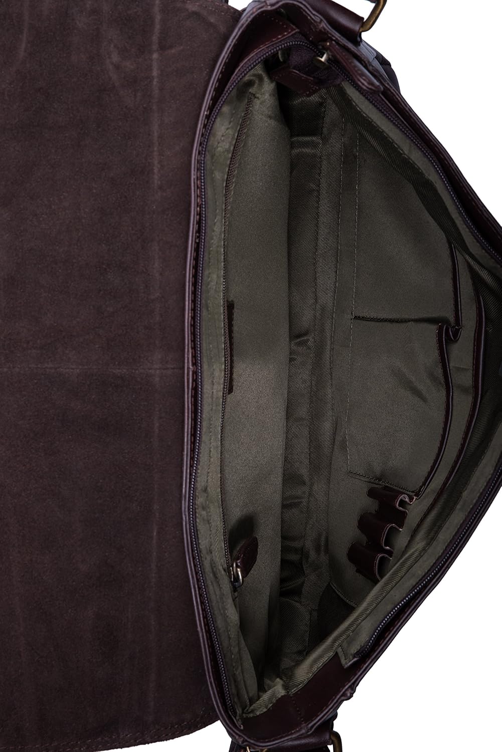 LEABAGS Oxford shoulder bag made of genuine buffalo leather in vintage look I laptop bag up to 15 inch I messenger bag I leather bag I shoulder bag I briefcase I 38x10x31cm - Image 5