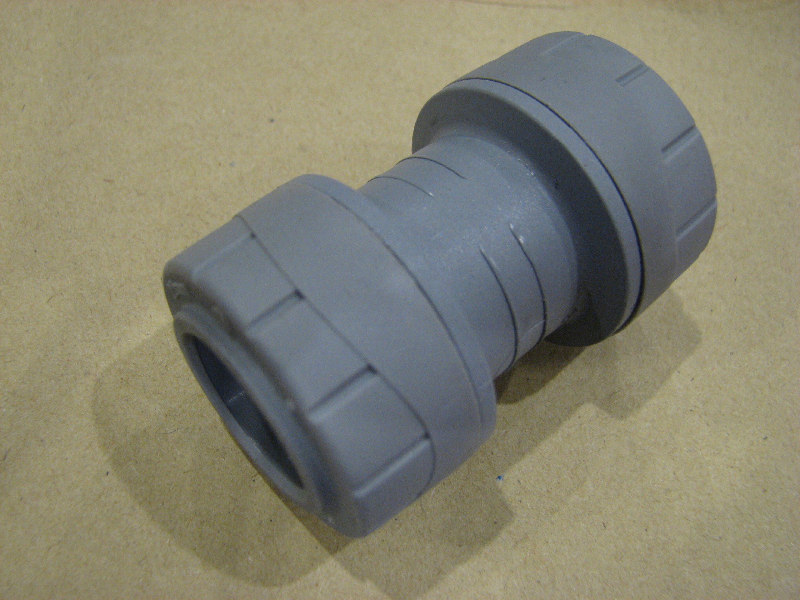 Polyplumb PB022 Straight Coupler, Grey, 22 mm, Set of 10 Pieces