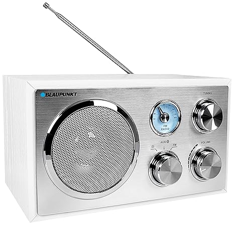 Blaupunkt RXN 180 Vers. 2018 | Büroradio mit Bluetooth und Aux In | UKW/FM Küchenradio | Kofferradio mit Holzgehäuse | Nostal